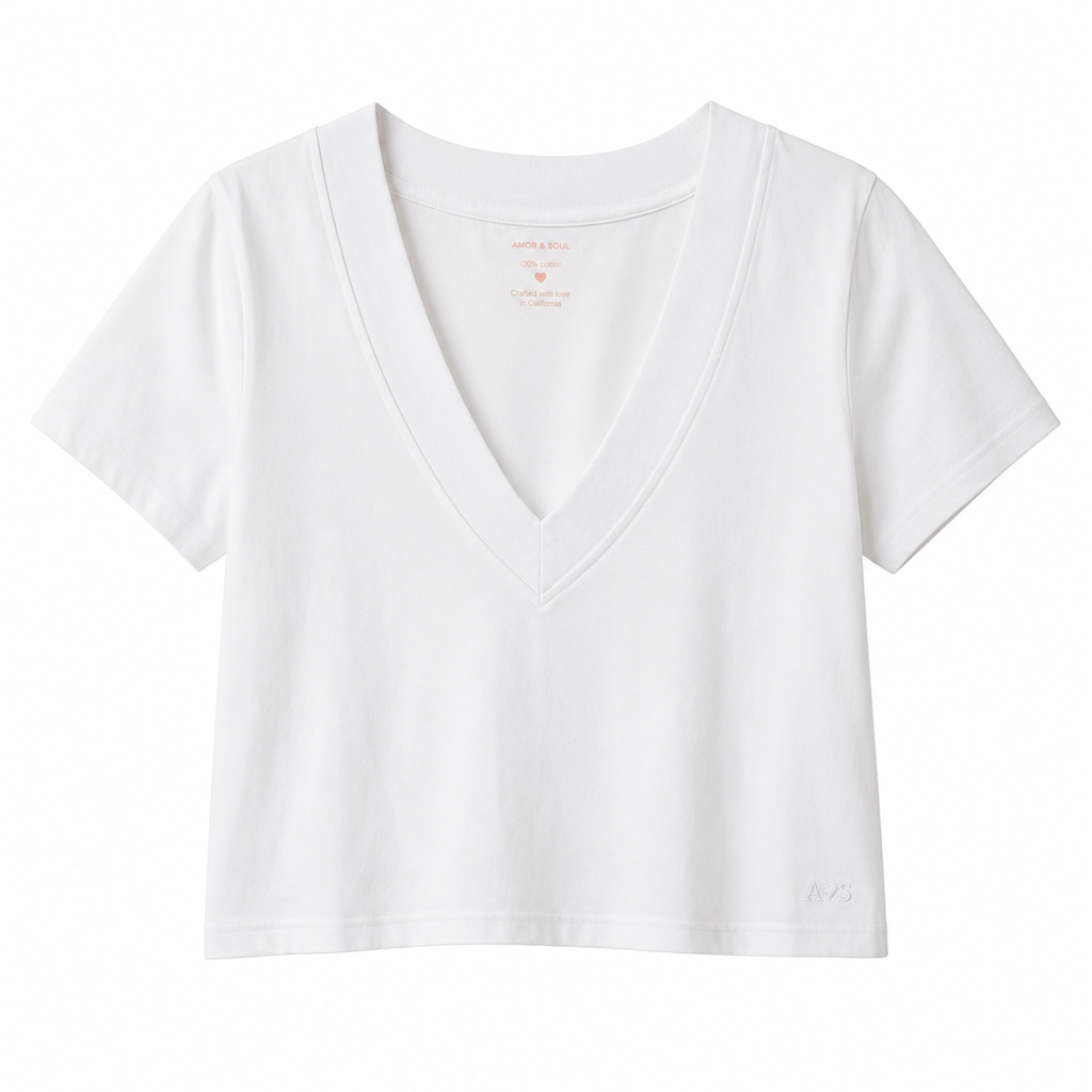 Essential V-Neck Cropped Set – 3 Colors