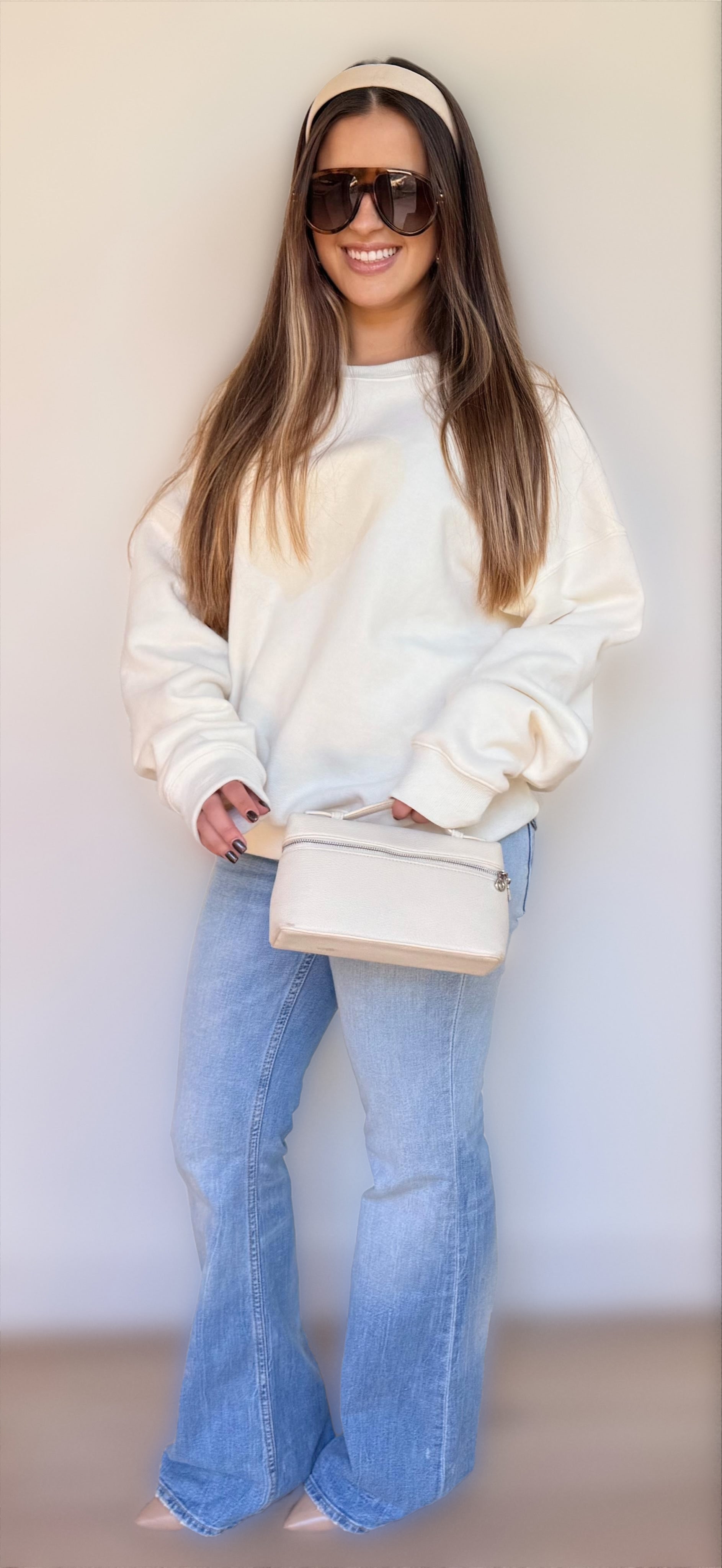 Quiet Love, Premium Cotton  Crewneck, Vanilla