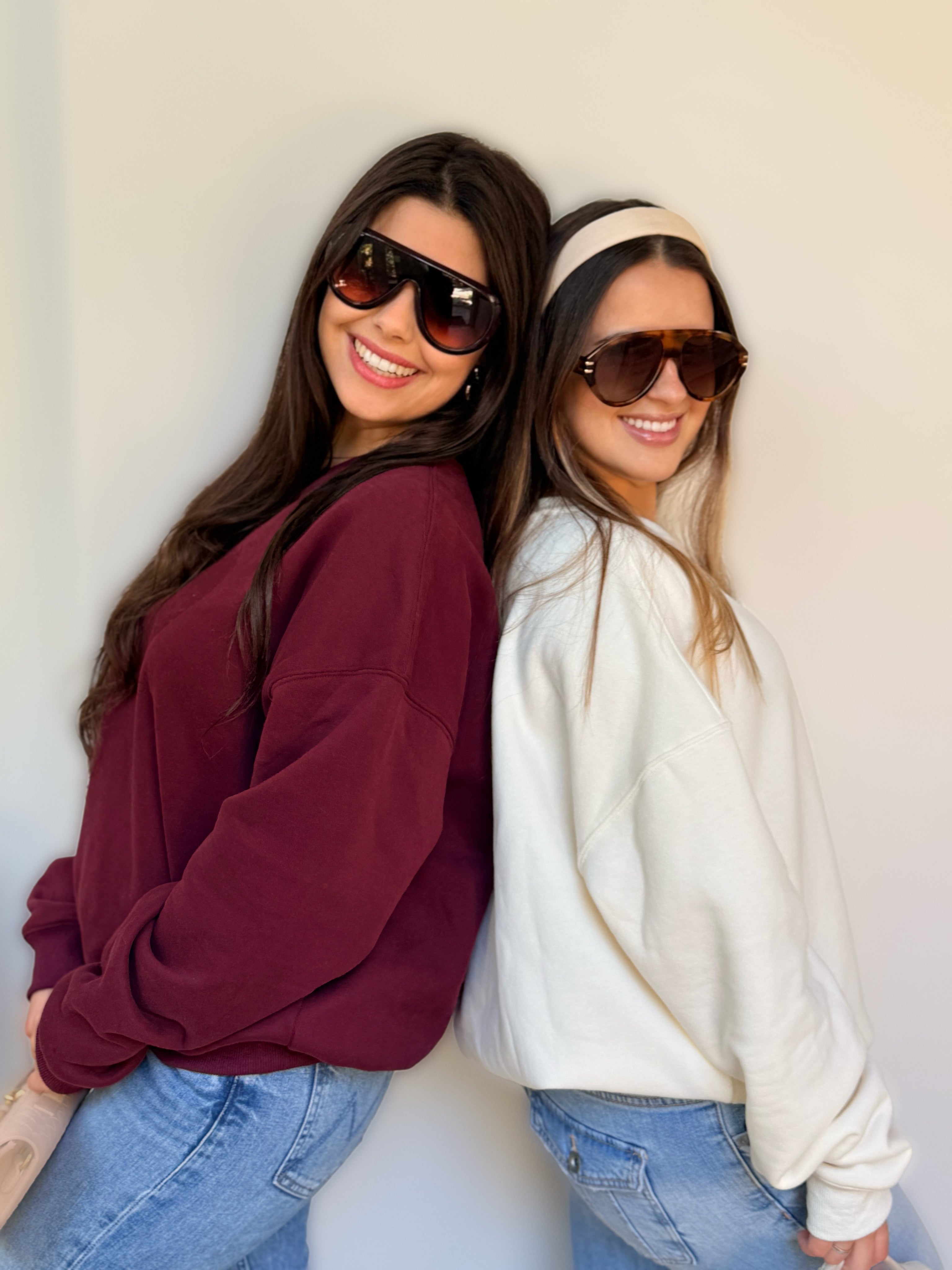 Quiet Love, Premium Cotton Crewneck, Merlot