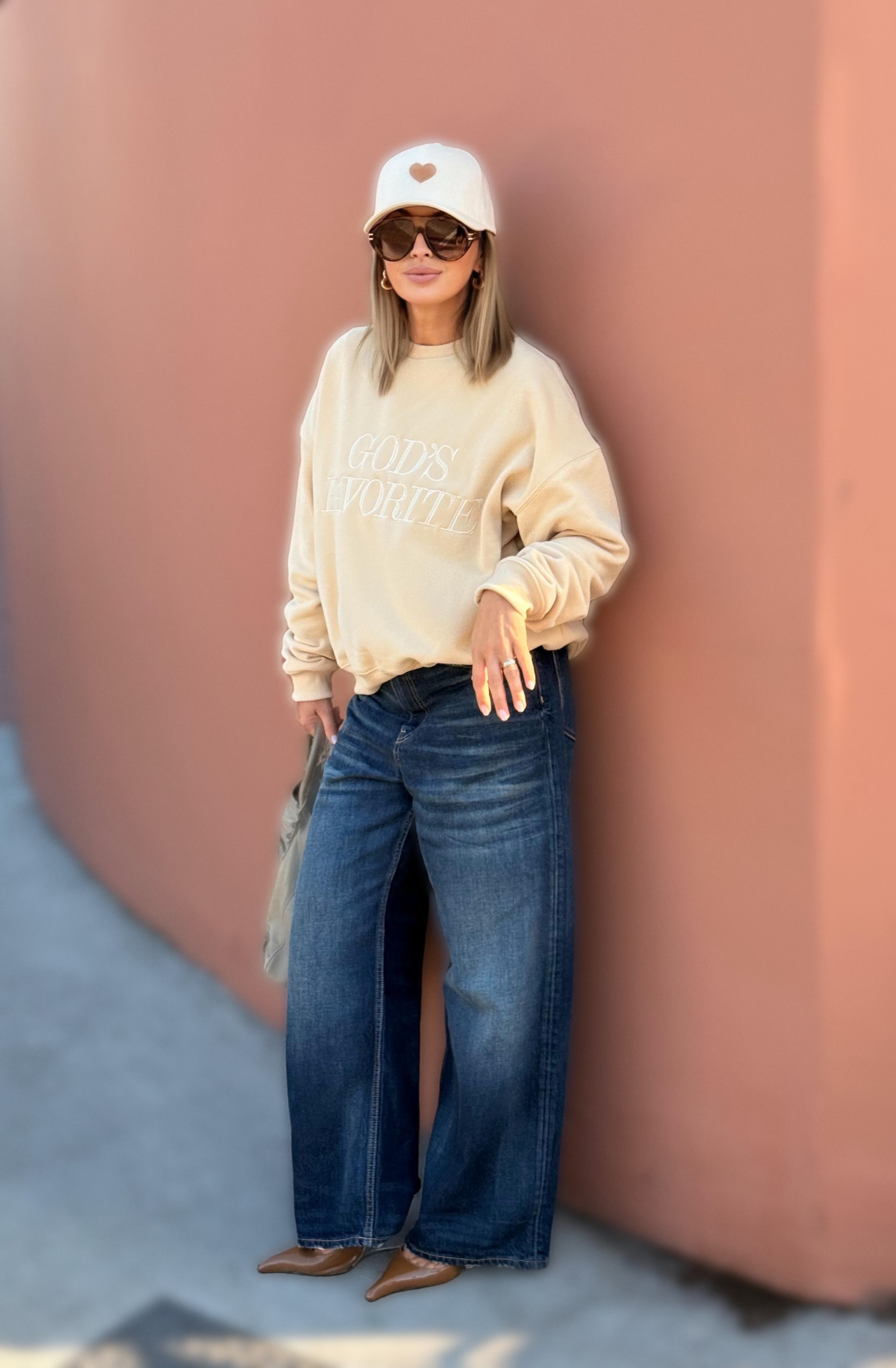 God’s Favorite, Premium Cotton Crewneck, Cream