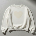 Quiet Love, Premium Cotton  Crewneck, Vanilla