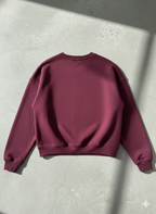 Quiet Love, Premium Cotton Crewneck, Merlot