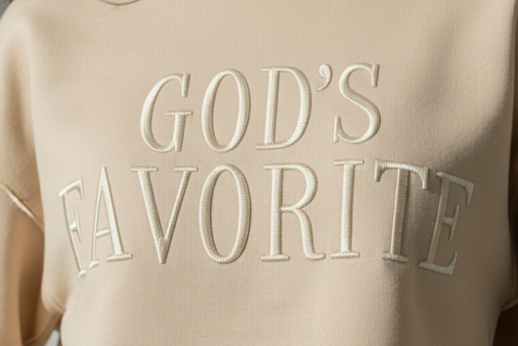God’s Favorite, Premium Cotton Crewneck, Cream