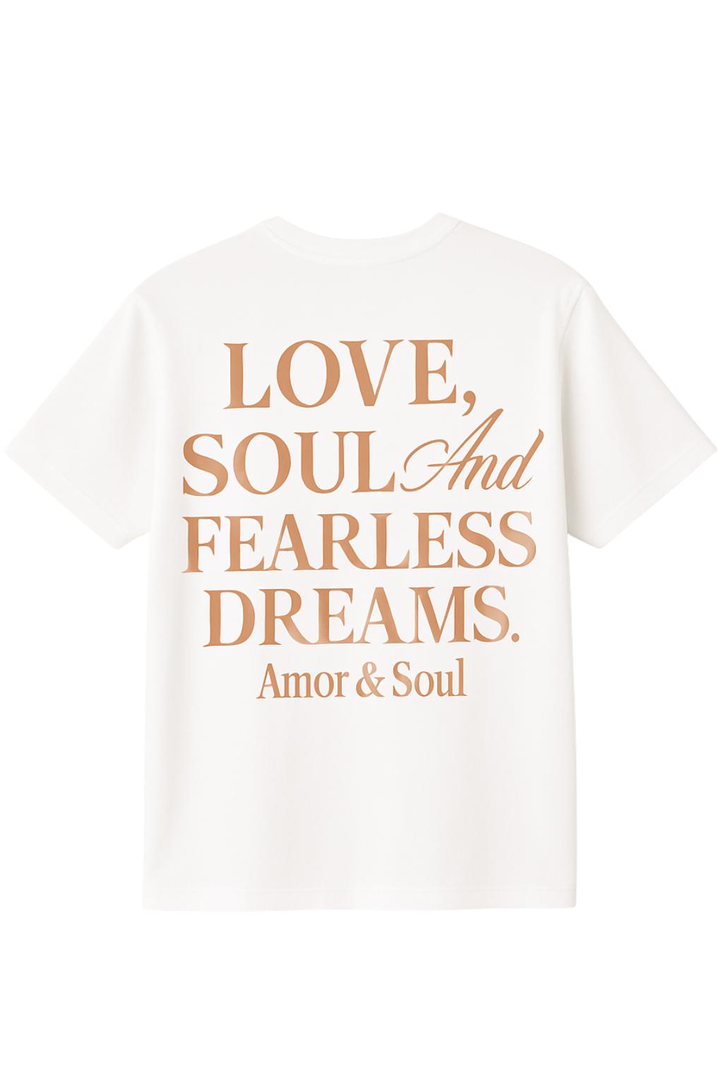 Amor & Soul Unisex Heavyweight Tee – “Love, Soul and Fearless Dreams”